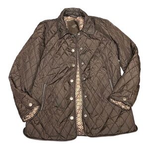 COACH WMNS XS Equestrian Lightweight Quilted Chore Coat Signature C Snap Button